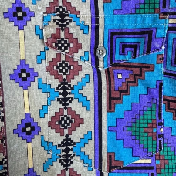 Vintage Wrangler 16-35 Cowboy Cut Reg. Fit X-long Tails Long Sleeved Button-Down - Picture 4 of 5